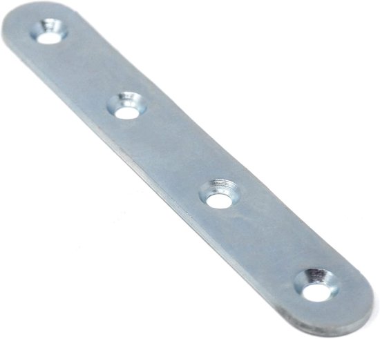 Set van 4 platte verbinders, gatenplaat, fixeerplaat, metalen — afbeelding 3