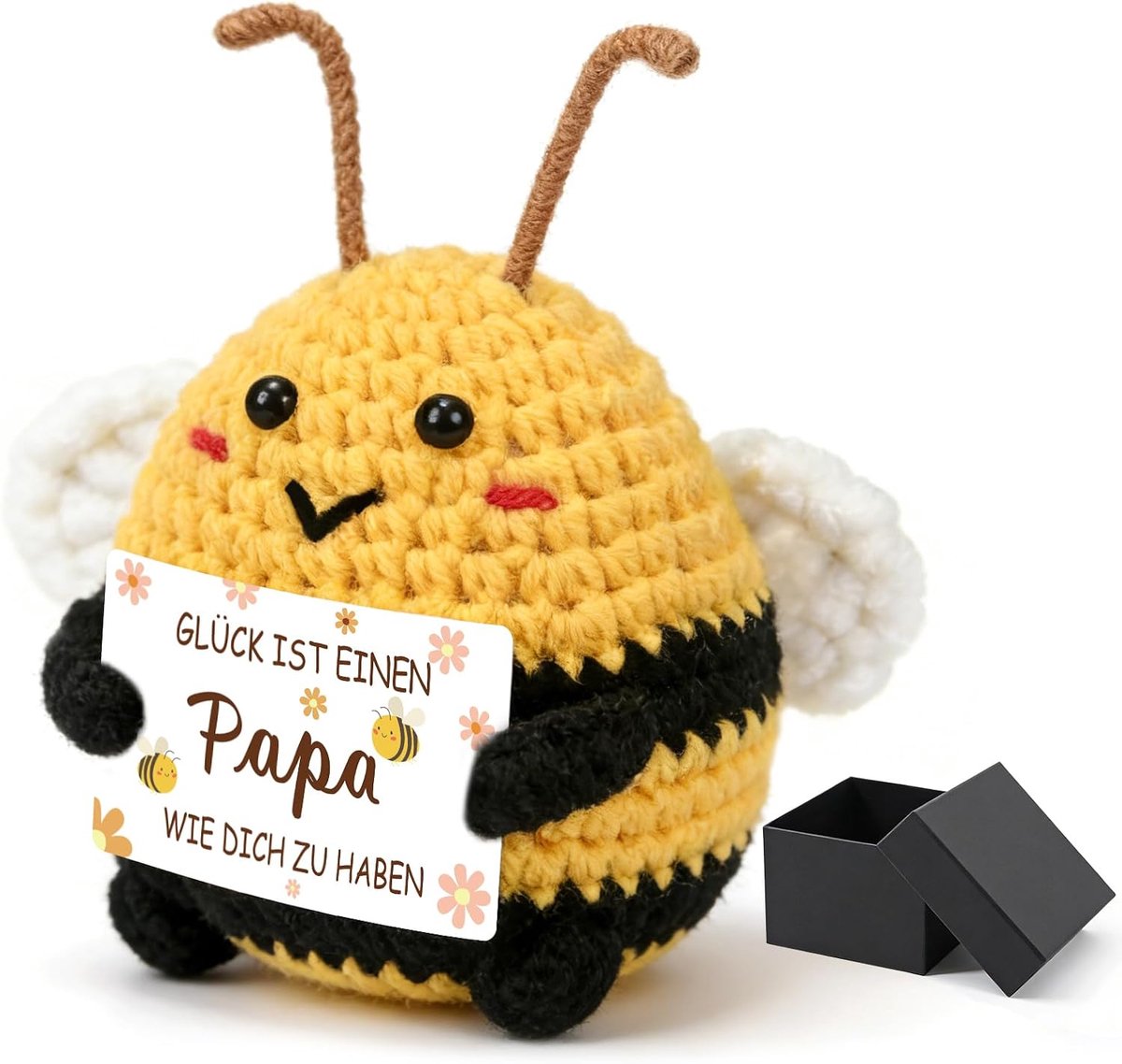 Cadeaus voor papa, Pocket Hug Positive Bee, geluk is een vader zoals jij, Bee Happy Positive Duitse aardappel, geluksbrenger, klein cadeau voor verjaardag, Vaderdag