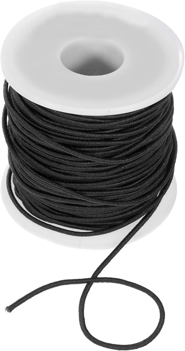 1,5 mm elastisch koord elastisch draad parelsnoer koord voor sieraden maken halsketting armband kralen 1,5 m zwart