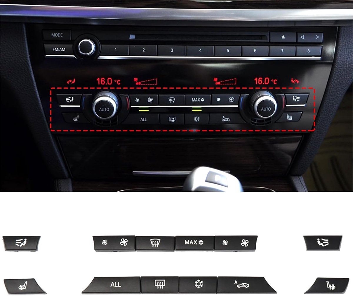 12 stuks compatibel met Bmw A/C verwarmingsschakelaarknop voor