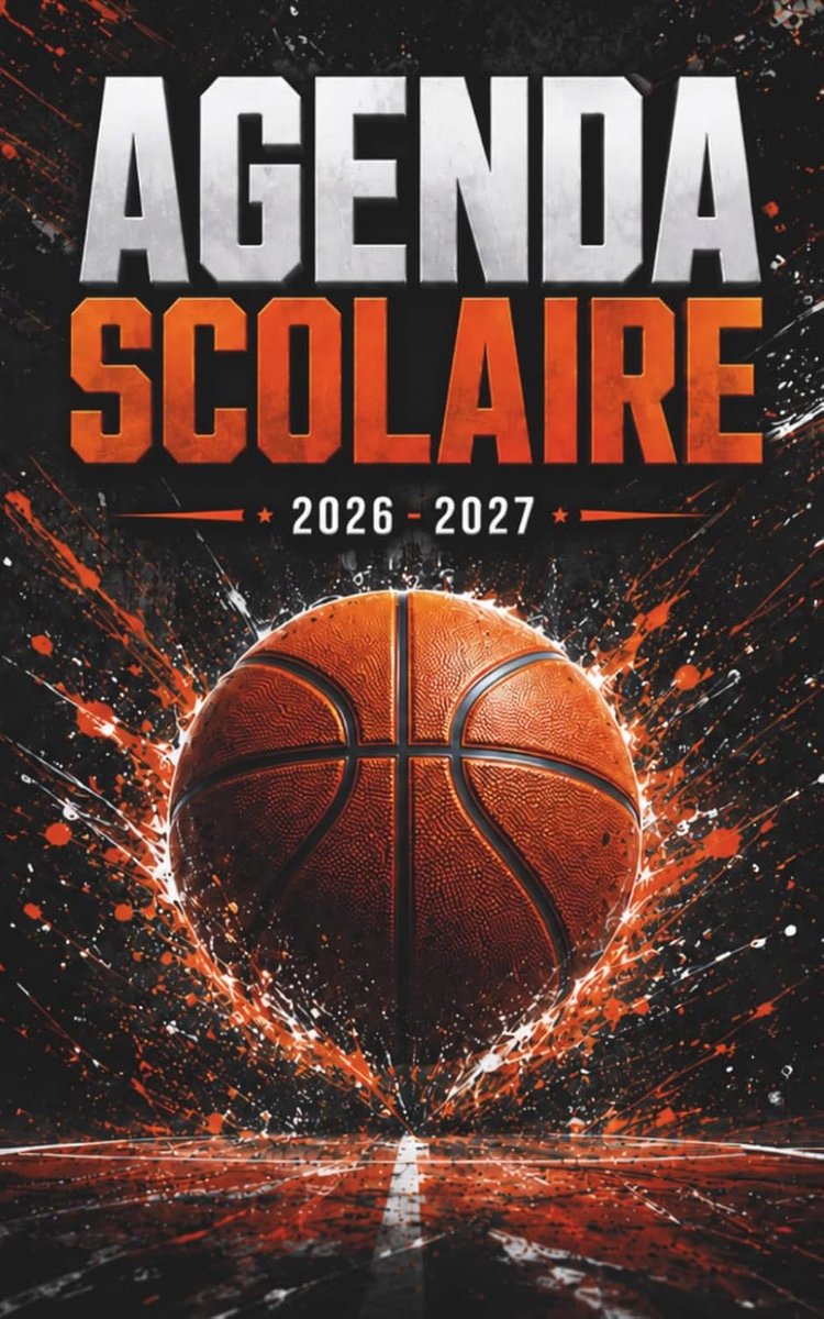 Agenda scolaire 2026 2027 - Basketball - planificateur journalier - ideaal voor schoolgebruik - ShopVlot