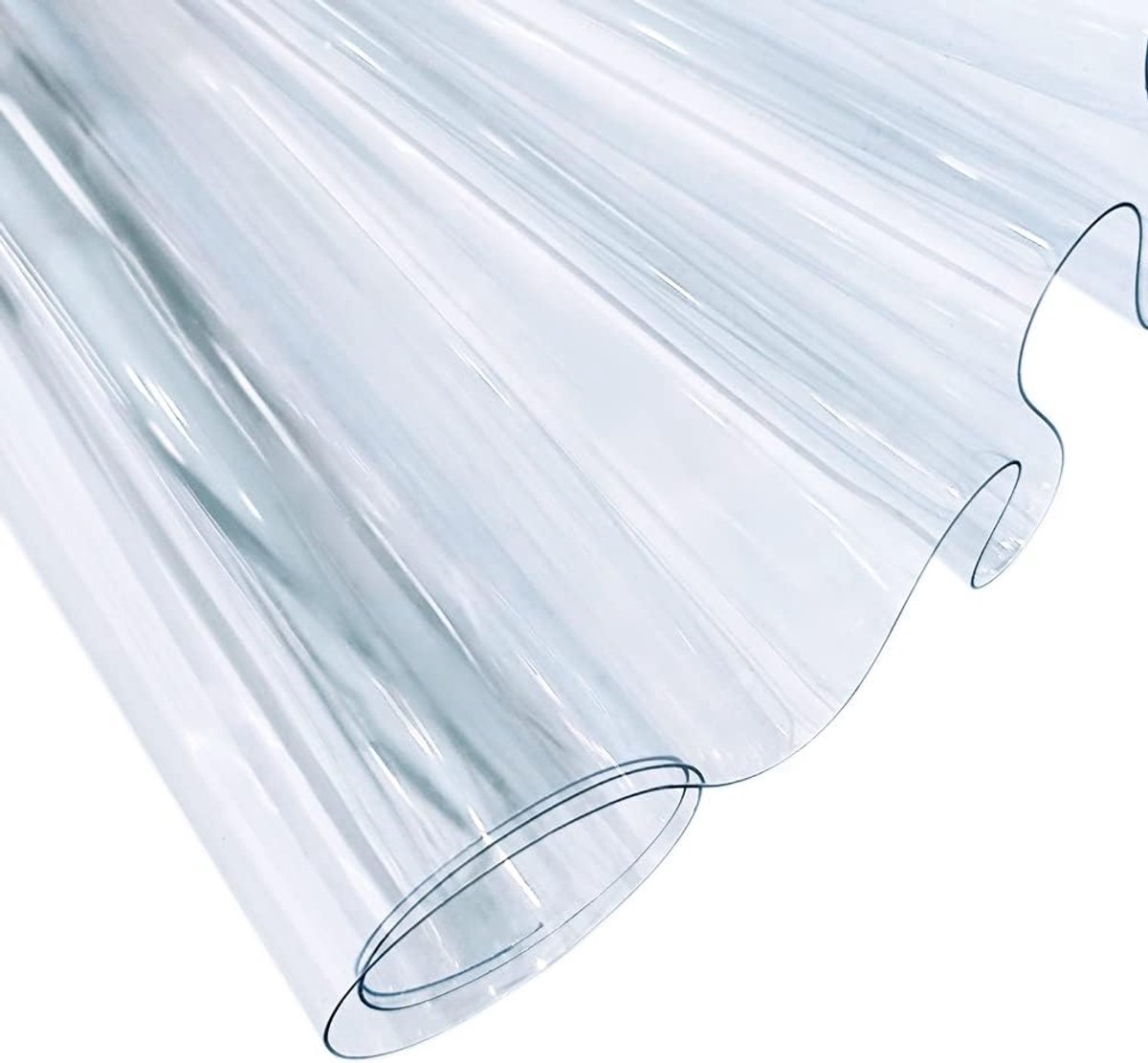 30x135cm Transparant PVC-stof, 0,4mm Neon Effen Kleur Waterdicht Vinyl Super Heldere Gespiegelde Folierol voor het Maken van Handtassen, Bogen, DIY Decor, Transparant