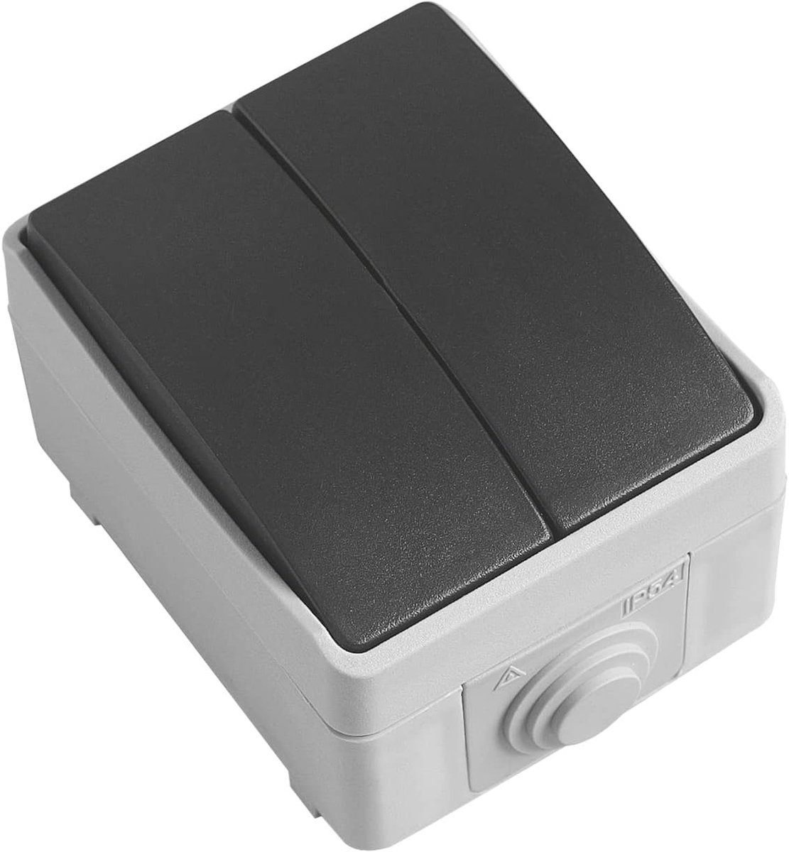 Amig - Opbouw dubbele tuimelschakelaar model 3612, IP54 waterdicht, maximale spanning 230V - ShopVlot