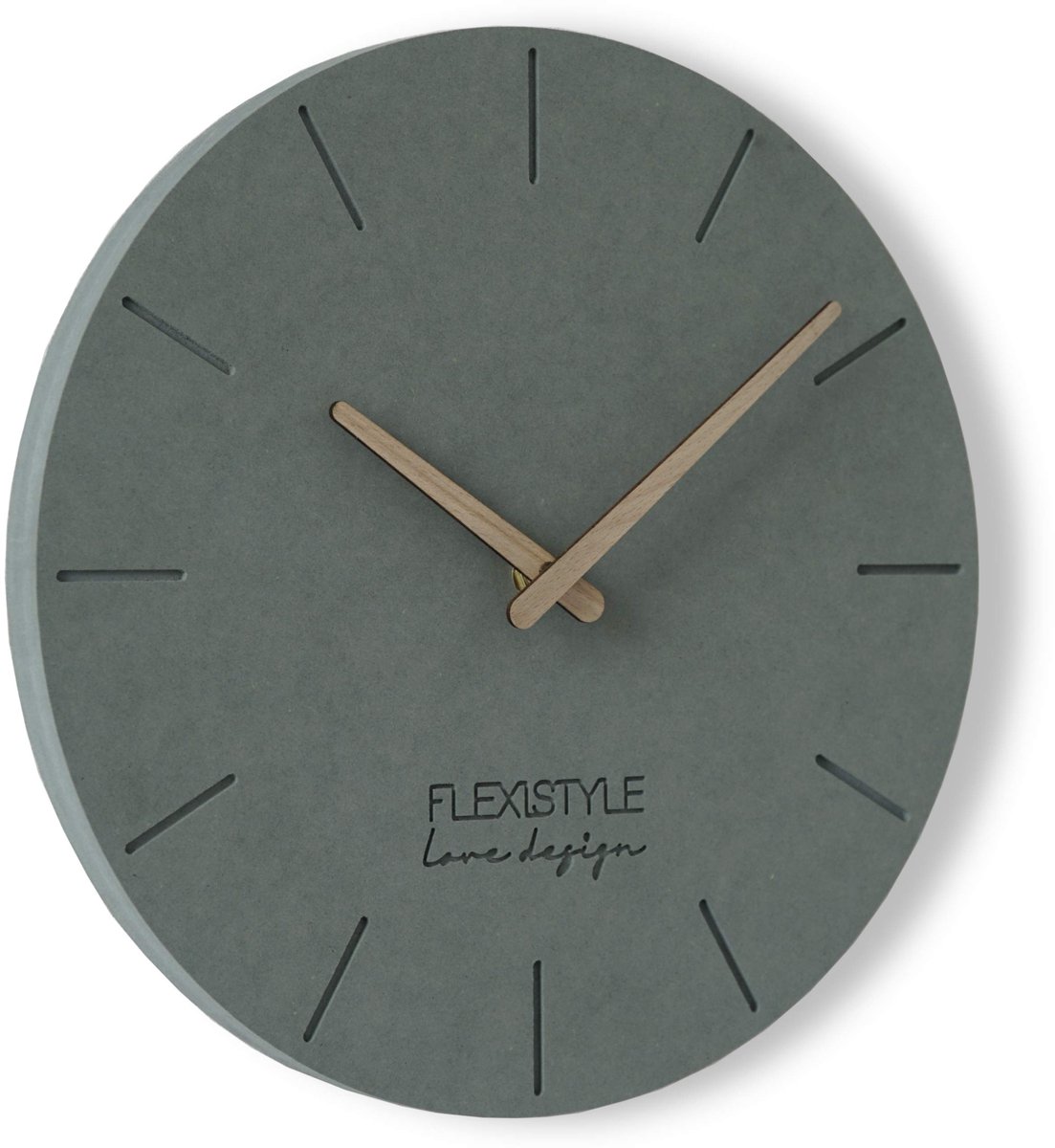 Omgoods - Flexibele Wandklok - Moderne Grijze Klok van 30 cm, Stille Klok