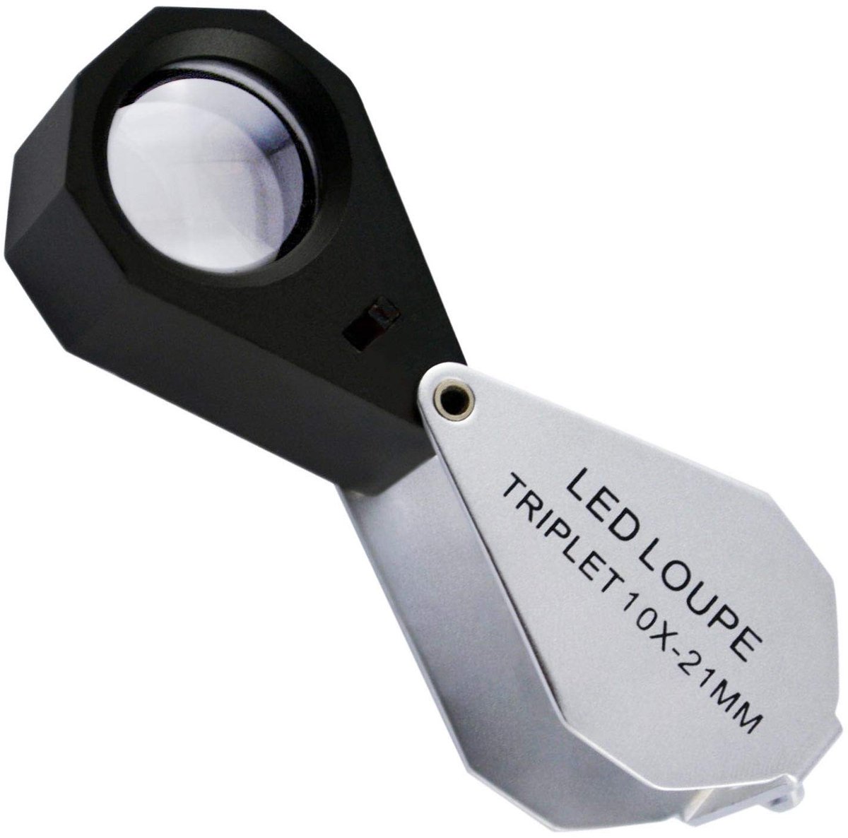 Omgoods - Mini Vouwbare Juweliersvergrootglas met LED Verlichting - 10x Vergroting