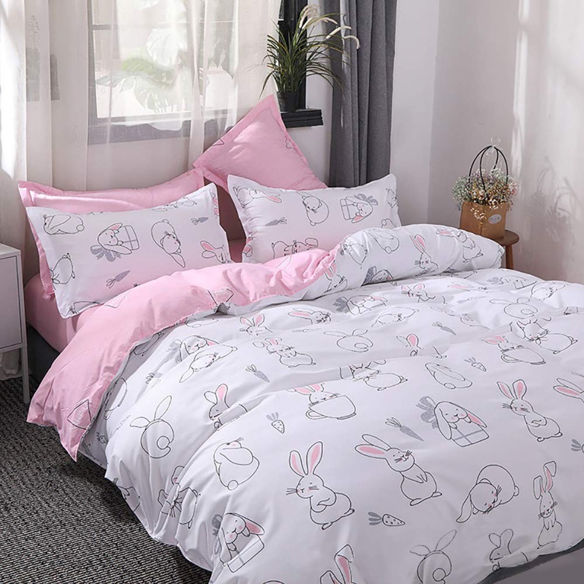 Omgoods - Kinder Dekbedovertrekset met Schattige Dierenprint