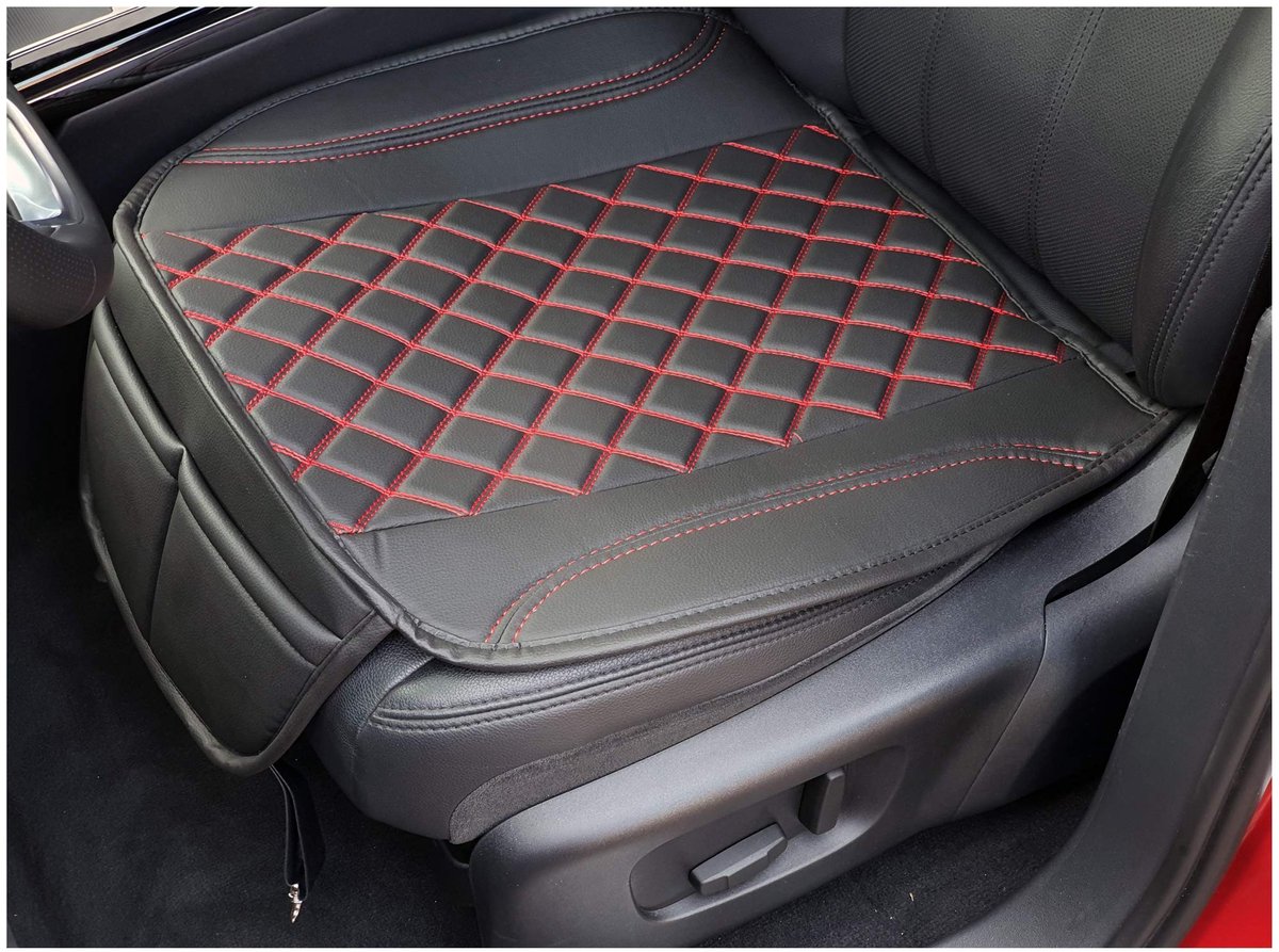 Omgoods - Zwart/Rood Faux Leather Zitkussen voor Renault Captur 1