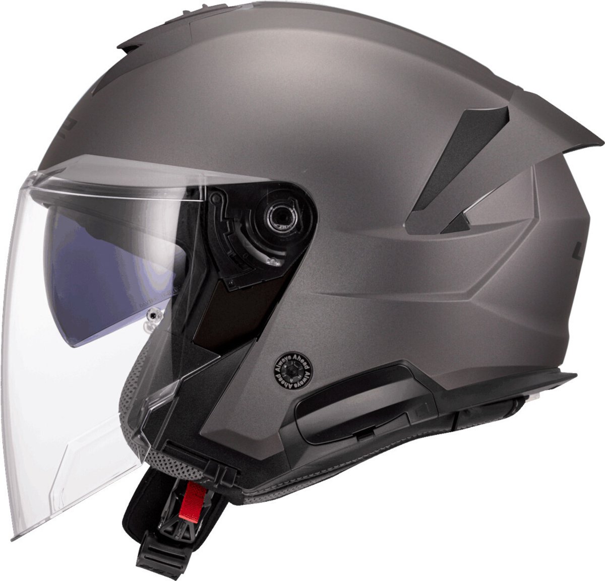 LS2 OF618 Verso II Solid Mat Titanium Jethelm - Helm