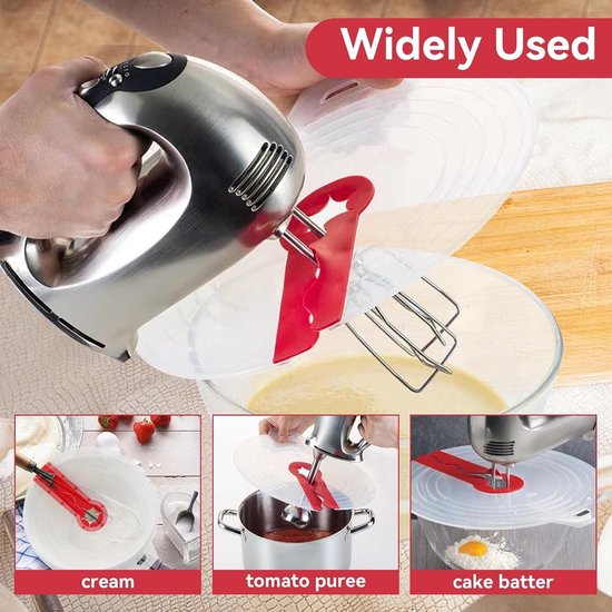 Siliconen spatguard voor staafmixer - Ø 34 cm - Mengkom spatguard - Eischuim spatguard - Splash cover voor eierkom — afbeelding 4