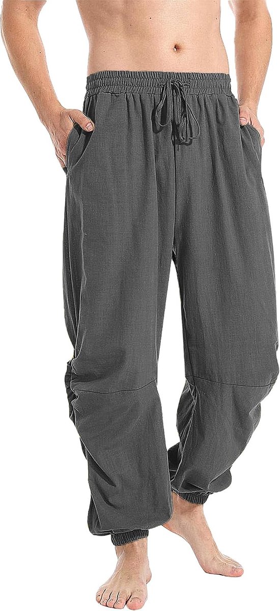 Linnen herenbroek linnen broek heren zomerbroek heren lang met zakken