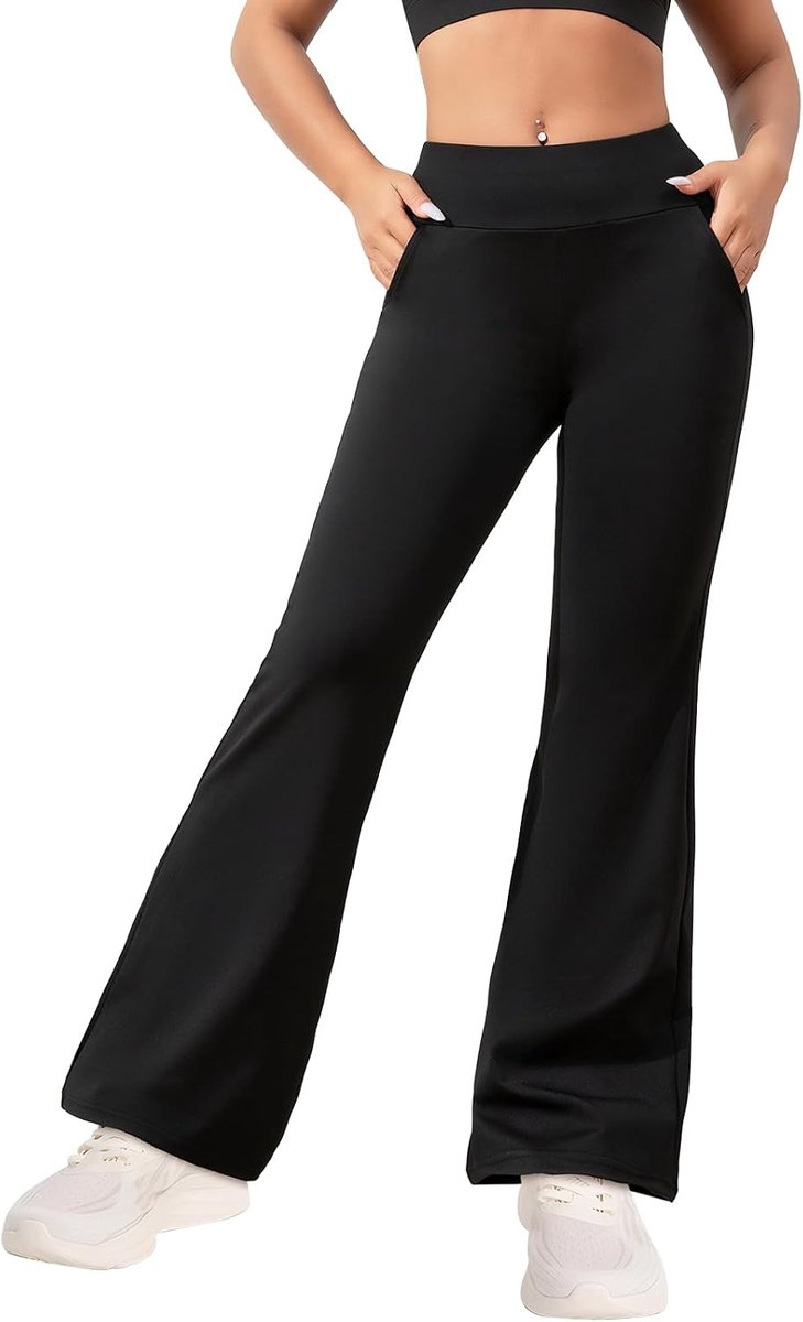 Yogabroek voor dames, slagbroek, ondoorzichtig, flared leggings