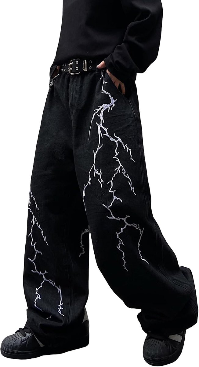 Jeans hiphop Y2K wijde pijpen skater denim broek streetwear