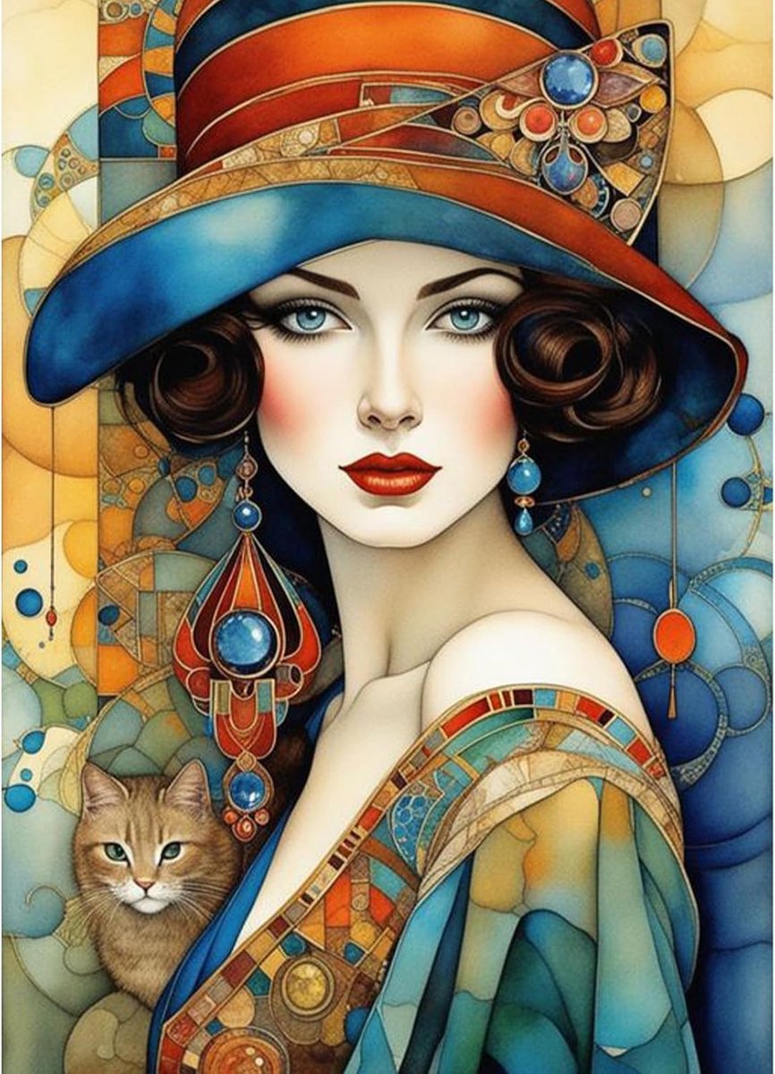 Kits Volwassenen Vintage Dame Diamant Schilderij Kit Compleet, Diy