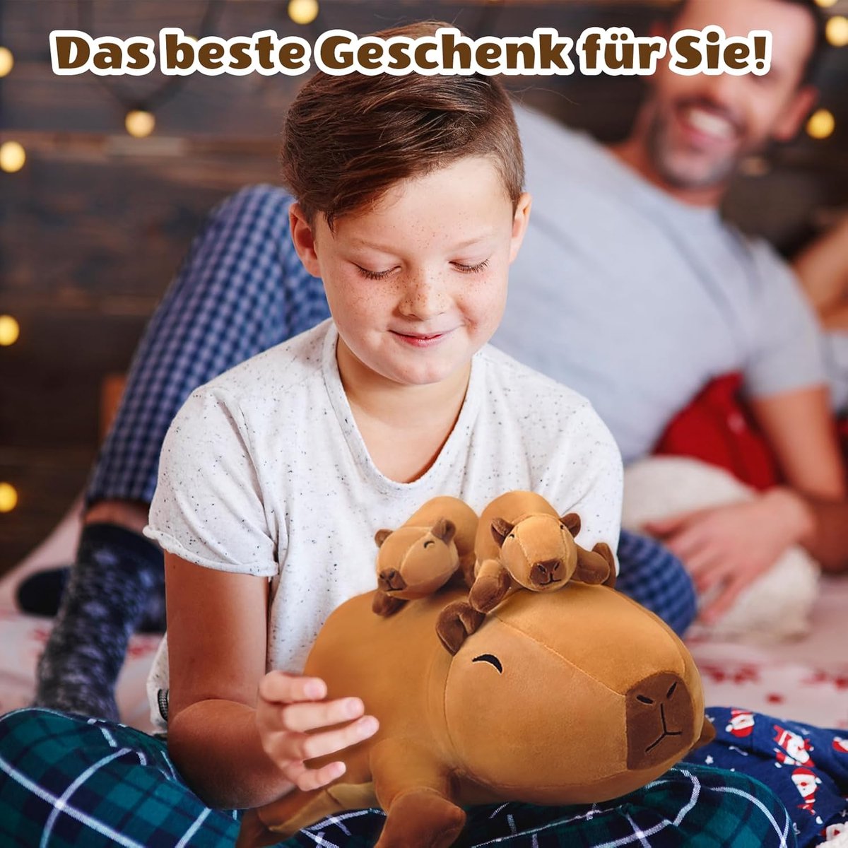 Capybara Pluisdier Pluisdieren met 4 Babys, Schattige Capybara