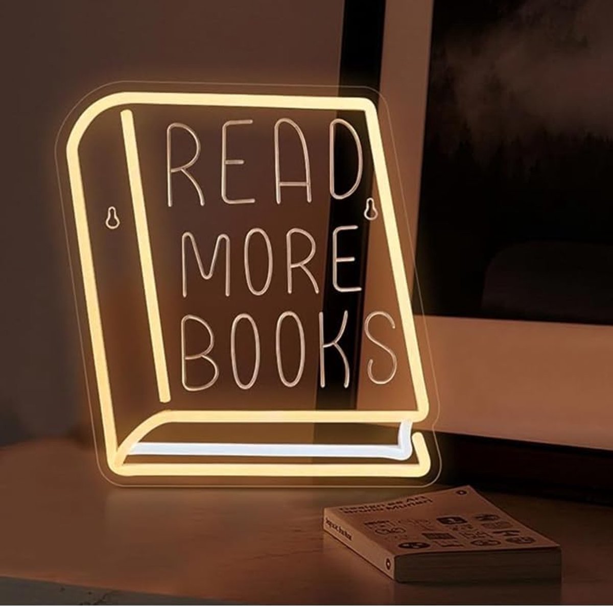 meer boeken neonboeken neonlichten voor Bookshop Bookstore bibliotheek studio leeszaal party met dimbare schakelaar
