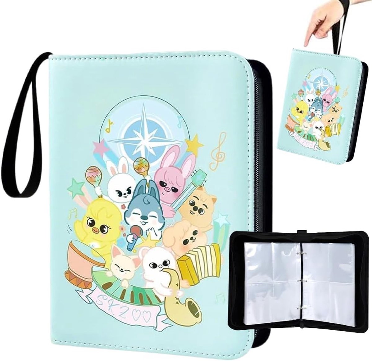 Photocard Binder - Kpop Kaarthouder - Kaarten Organiseren - 400 Kaartvakken - 24 x 19 x 5 cm - Groen