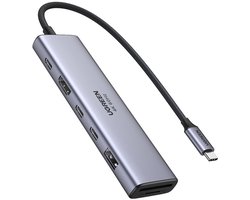 Ugreen Hub 7In1 Usb-C Voor Laptop 2X Usb-C 3.2 Hdmi 4K 60Hz Pd 100W