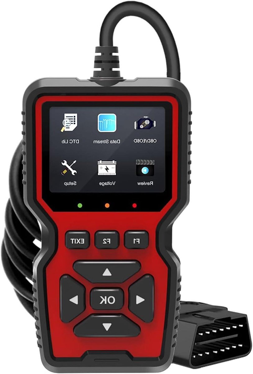 Auto Foutcode Lezer - OBD2 Scanner Diagnose - Auto Onderhoud - Live Data & Accutest - 146x86x27 mm - Zwart