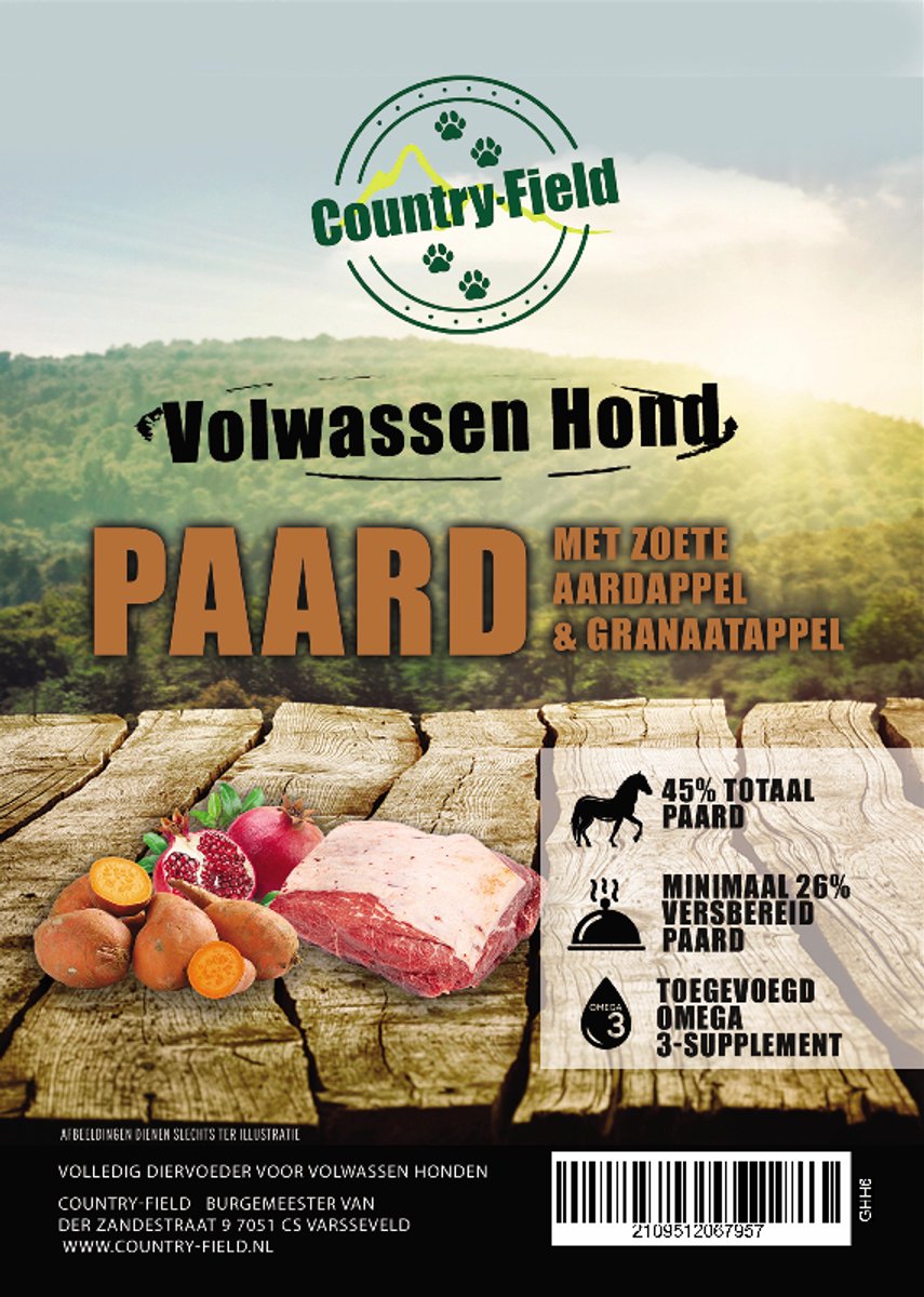 Country-Field Country-Field Graanvrij Adult paard 6kg