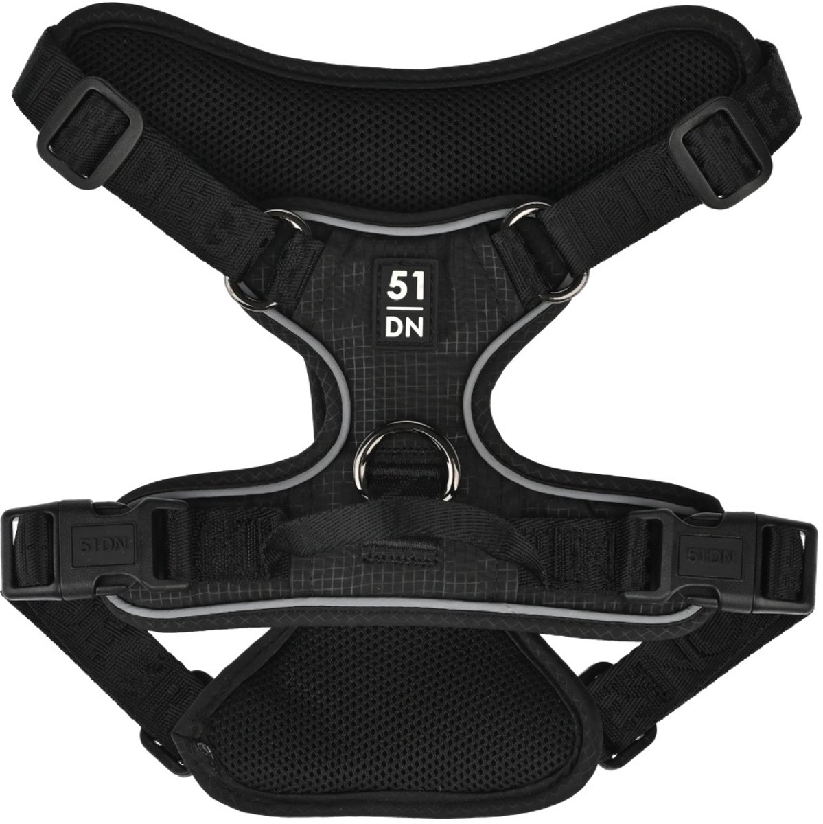 Y-tuig trail zwart XL borstomvang 73-104cm nekomvang 48-79cm