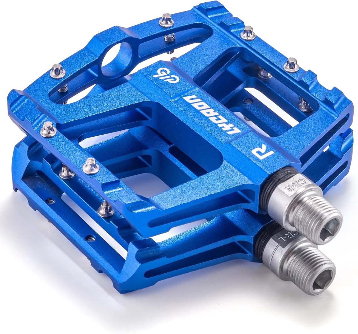 SnelShoppen - Fietspedalen Mountainbike met 3 kogellagers 9/16 inch CNC Aluminium Legering Antislip CR-MO voor BMX Fietsen (Blauw)