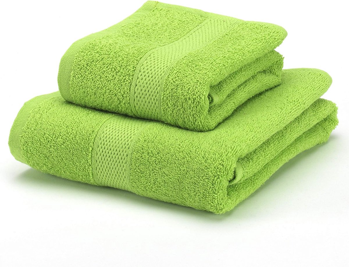 Badhanddoek set 2-delig - 100% gekamd katoen - zacht en absorberend - ideaal voor dagelijks gebruik - ShopVlot