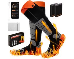Verwarmde Sokken met APP-besturing en Oplaadbare Batterij voor Skiën en Fietsen, 4 Temperatuurinstellingen voor Optimale Warmte en Comfort