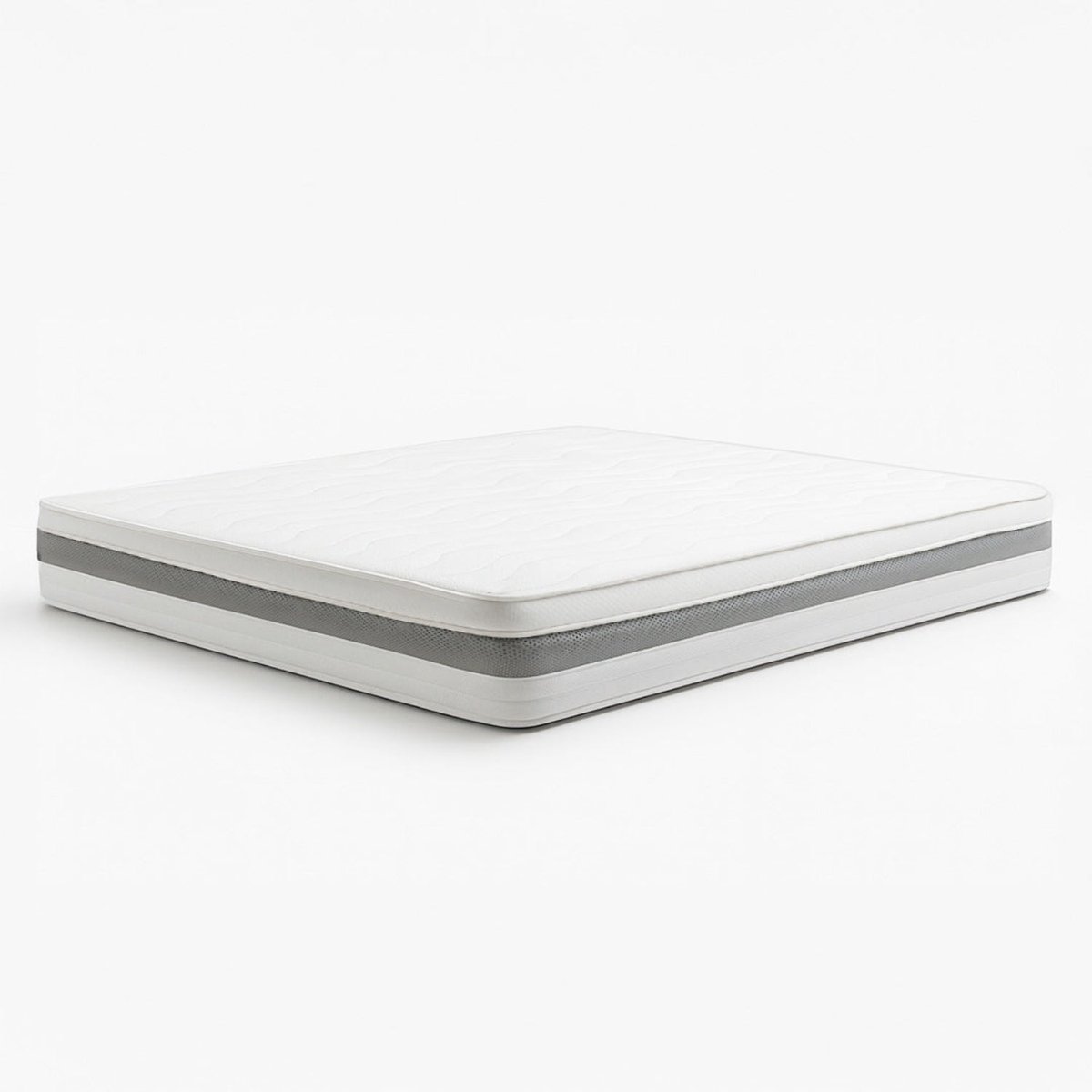 White Stone The White Stone Matras 160x200 | Thermogevoelige Waterfoam, Hoge Stevigheid, Ademend en Hypoallergeen | Stabiel Comfort en Ergonomische Ondersteuning | Praktische Vacuümverpakking Bianco, Grigio