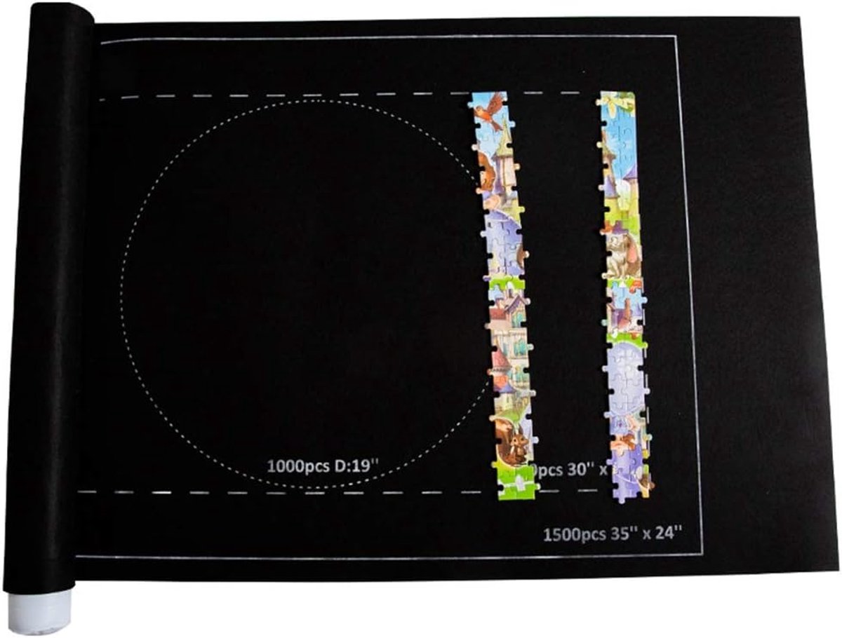 Legpuzzel-opbergmat 1500-3000 stukjes - vilten oprolbare puzzelmat - waterdicht en eenvoudig sorteren - ShopVlot