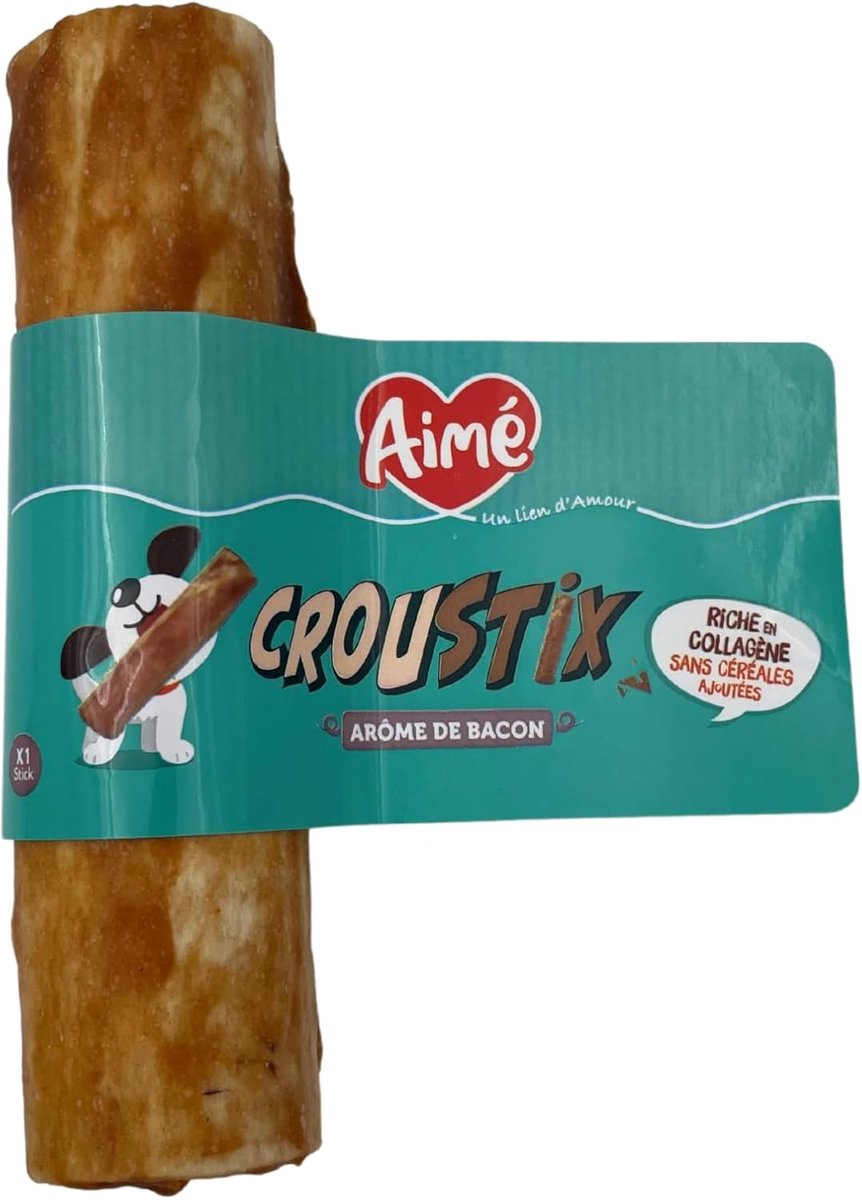 SnelShoppen - Chew stick voor honden met bacon smaak - Gezonde hondensnack - Laag vetgehalte - Voor betere spijsvertering - Sterke klauwen en nagels -