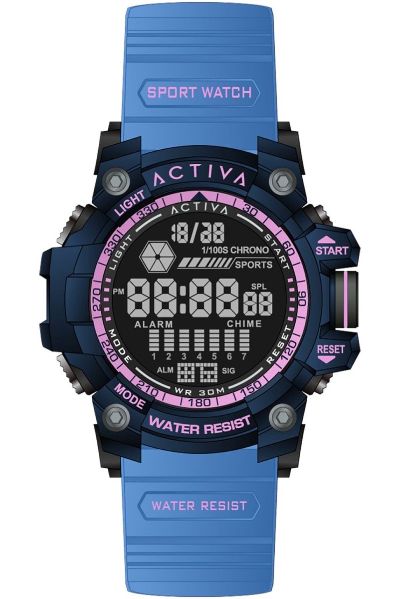 Activa Digital ACW8020-007 Heren digitale horloge - 56 mm