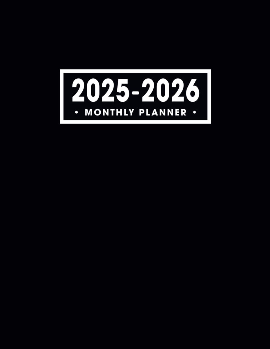 SnelShoppen - 2025-2026 Maandplanner | Twee Jaar Agenda Organisator | 24 Maanden Januari 2025 tot December 2026 met Feestdagen | Zwarte Kaft