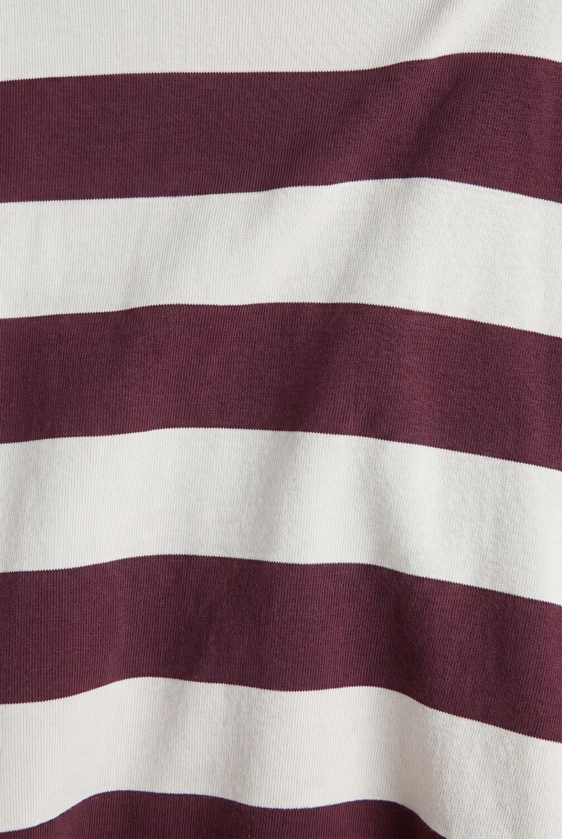 Catwalk Junkie Oversized Striped Long Sleeve Tops & T-shirts Dames - Shirt - Bordeaux - Maat 42