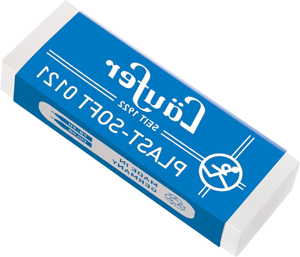 Zachte Gum - Kunststof Gum - Fouten Corrigeren - Papiervriendelijk - 65 mm - Transparant