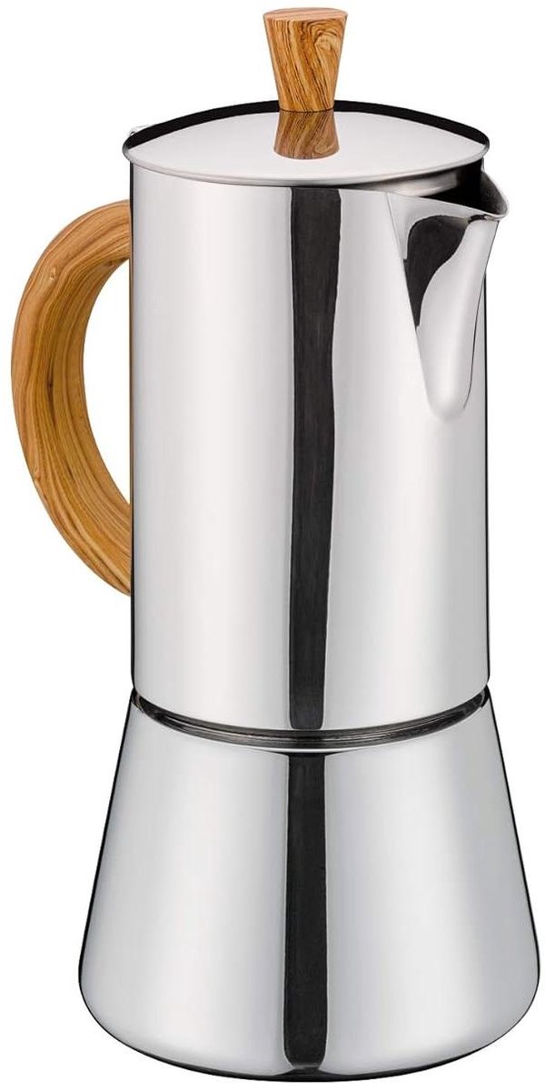Espressomachine - Koffiezetter - Authentieke Espresso - Roestvrij Staal - 6 Kopjes - Zilver