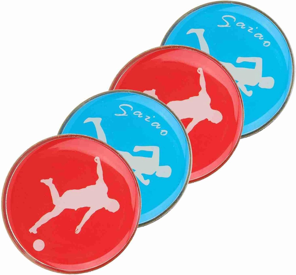 Dubbelzijdige Toss Munten voor Sporten - 4 Stuks, Geschikt voor Voetbal, Volleybal en Tafeltennis