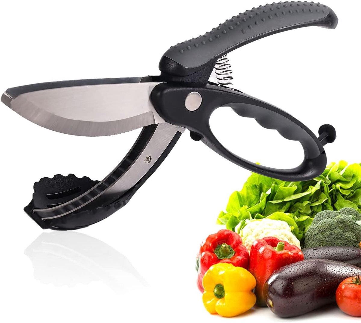 Multifunctionele Keuken Schaar voor Salades - RVS Salade Snijgereedschap, Ideaal voor Groenten en Fruit, Perfect voor Koken en Bereiden