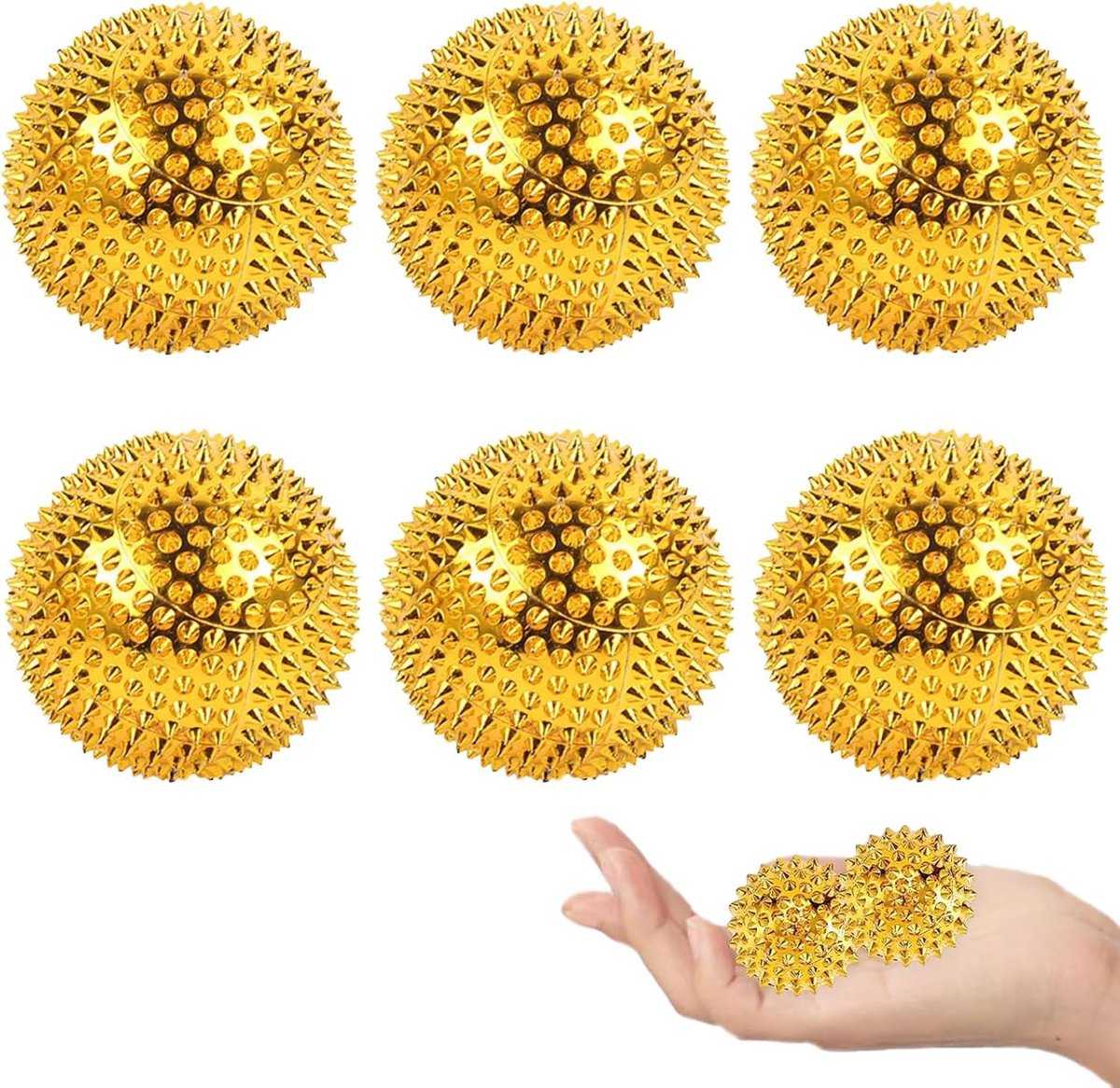 Set van 6 Magnetische Massageballen voor Stressverlichting, Acupunctuur en Ontspanning