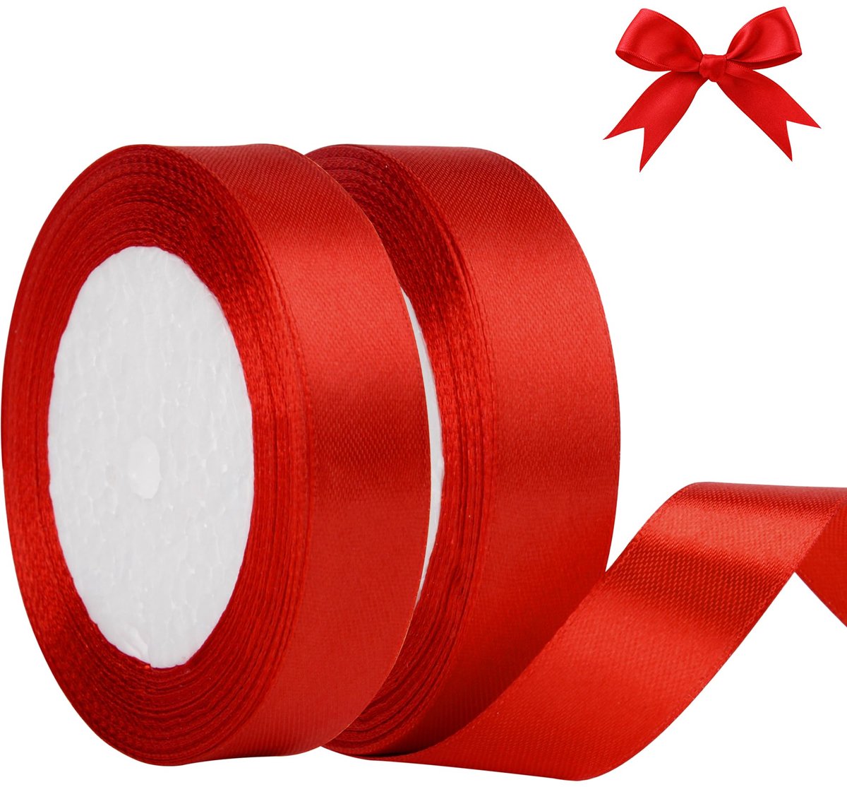 Cadeaulint decoratie lint linten voor geschenkverpakkingen, bloemisten, rouwstrik, auto's, begrafenis, Halloween, Kerstmis (22 m/rol)