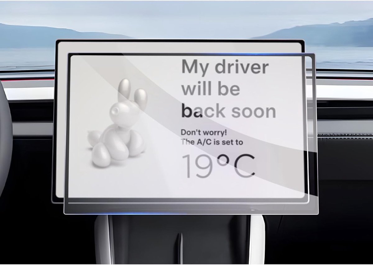 Beschermfolie voor 16" Tesla Model Y 2026 - Schermbeschermer, 9H Krasbestendig, Navigatie en Touchscreen Bescherming