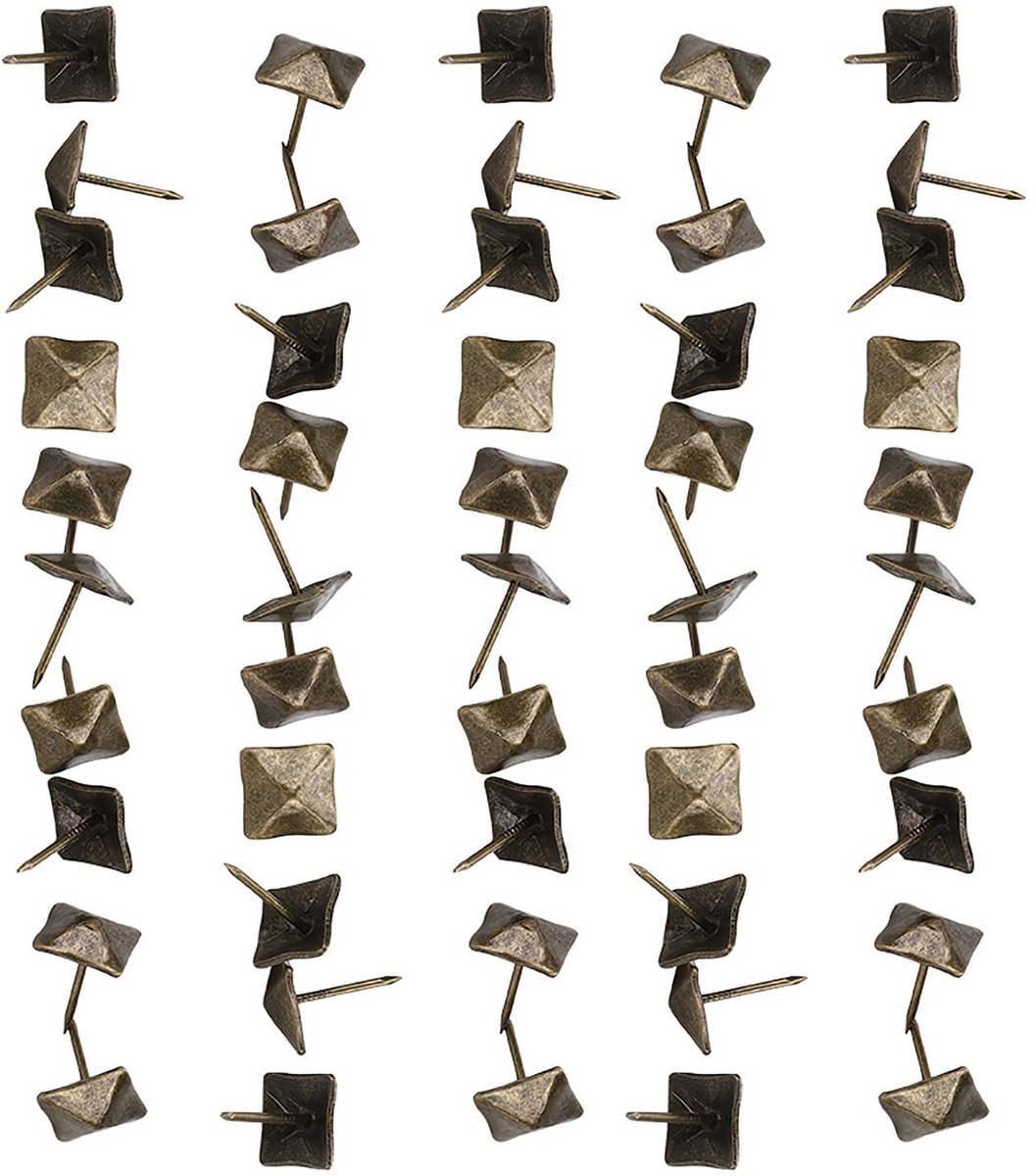 Inovra- Meubelnagels 50 Stuks - Decoratieve Spijkers - Bronzen Retro - Hoogwaardig Ijzer - Duurzaam - Voor Kleding/Schoenen/Tassen
