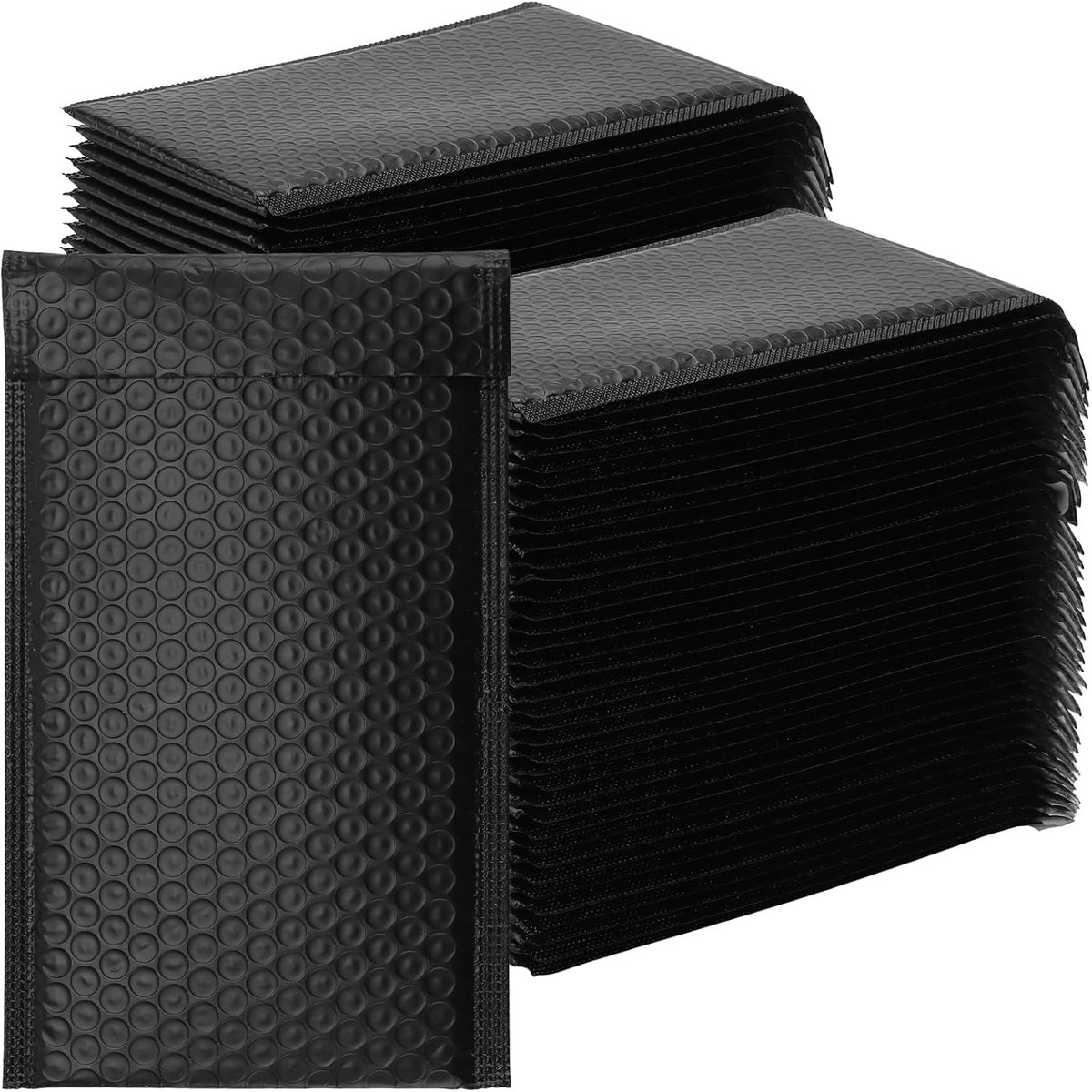 100 stuks A5 Gewatteerde Enveloppen, Zelfzegel Bubble Mailers, 15x25cm Zwarte Verzendzakken voor Bescherming, Verpakking en Geschenken
