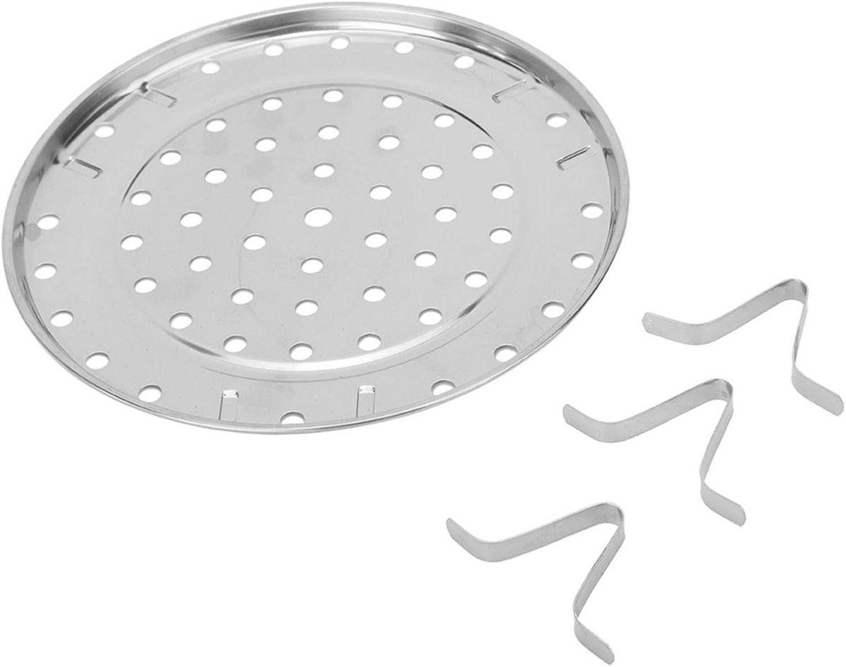 Grote RVS Stoomrek met Eenvoudig Schoonmaak Stoomtray voor Snelkookpan en Soeppan - 26 cm