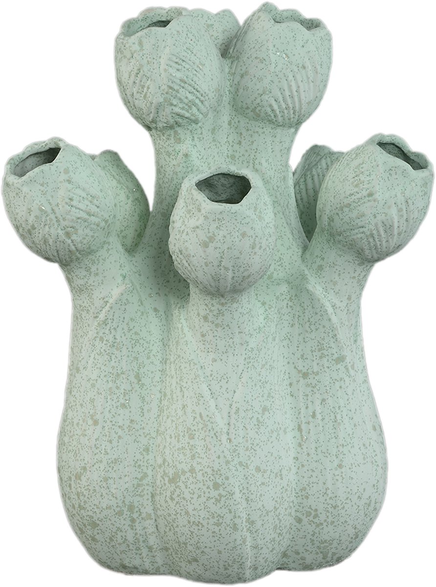 PTMD Ellodie Terquoise Ceramic Tulip Shaped Tulip VaseM