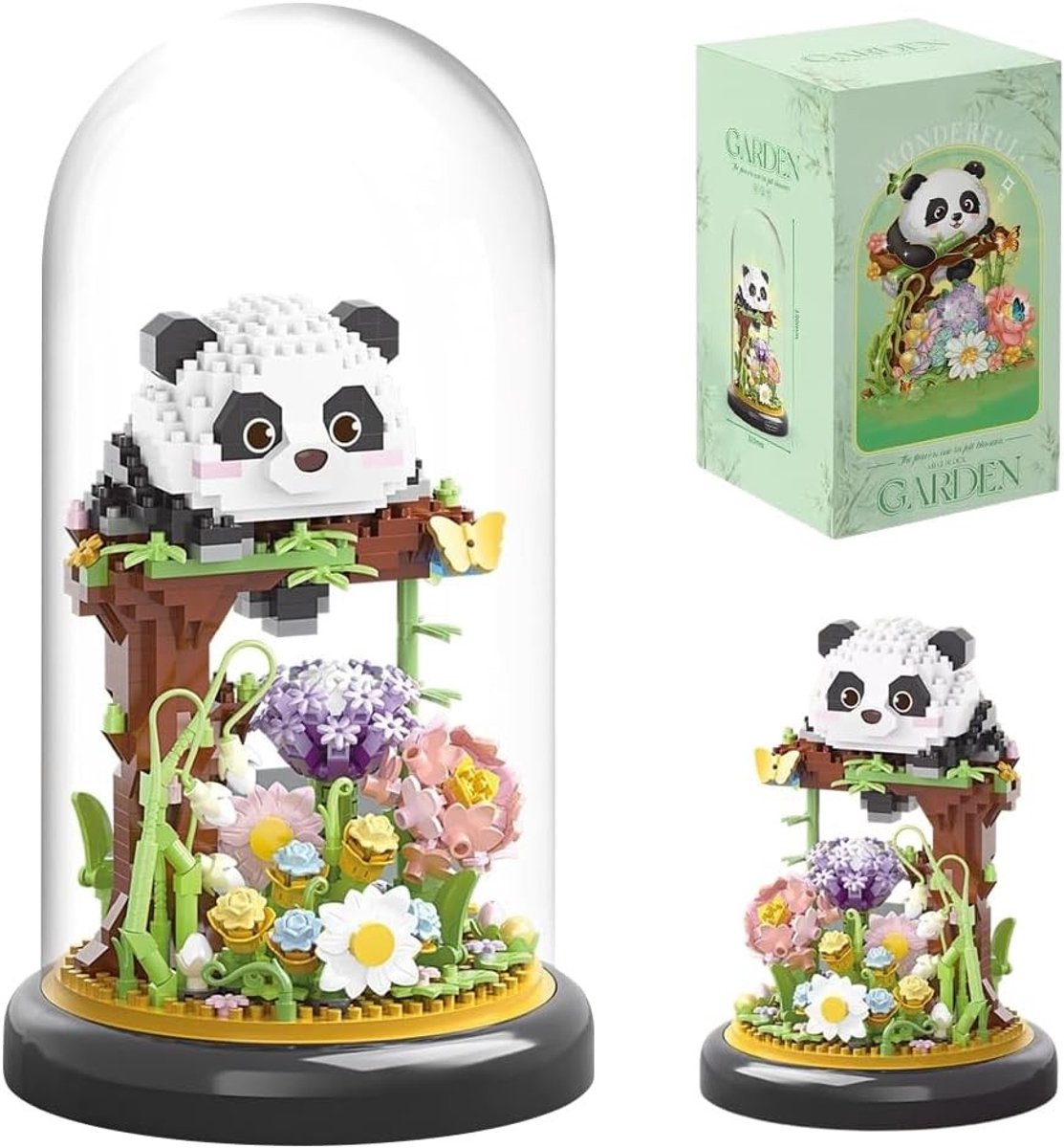 Bouquet Bouwstenen Set met 999 Stukken, Mini Bloemen Bouwspeelgoed, Constructie Speelgoed met Basis en Stofkap, Perfect als Cadeau voor Volwassenen en Kinderen