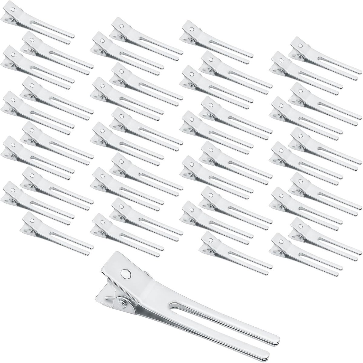 40 Stuks Pin Curl Clips - Zilveren Haarclips voor Stylen en Sectie - 1.77 Inch Alligator Clips voor Vrouwen en Meisjes in de Salon
