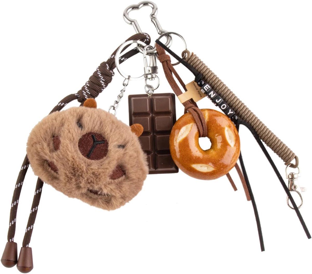 Thijox - Georgie Porgy Handtas Accessoires Tas Hanger voor Dames - Leuke Sleutelhanger voor Schooltas, Rugzak, Sporttas - Polyester, Blauw, Verjaardag
