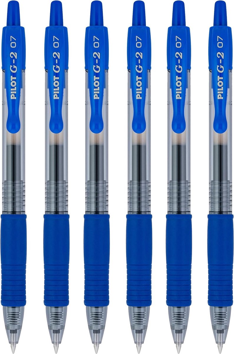 Thijox - Gelpennen 0,7 mm Fijn Blauw - Navulbare Rollerball Pen - 6-Pack Voor Schrijven, Notities, School, Kantoor en Creatief Gebruik