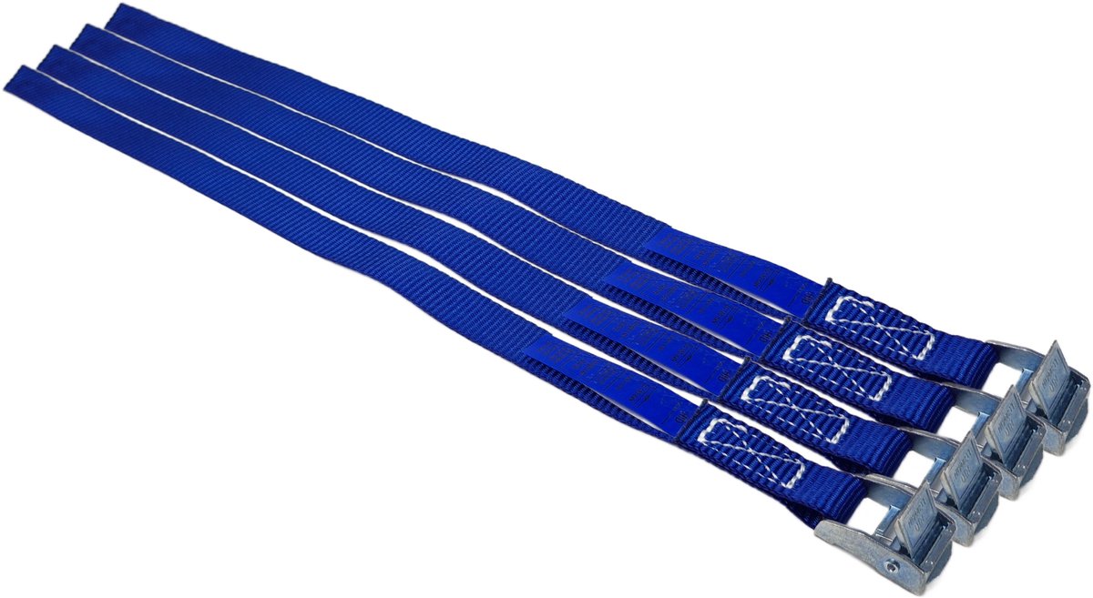 BCF-Products - Spanbanden - 40 cm - 4 stuks - Blauw - Spanbandjes - Spanband Fiets - Fietsriempjes - Bindriemen