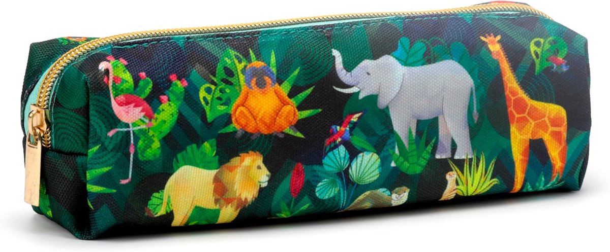 SnelShoppen - Grote Capaciteit Canvas Etui - Schattig Pennenetui met Rits - Preppy Pencil Case voor School en Kantoor - Ideaal voor Kinderen en Studen
